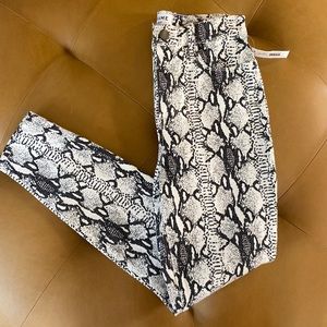 Frame Denim Python Snake Skinny Jeans Ali High Rise Cigarette NWT Sz 25